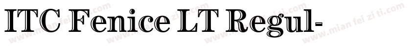 ITC Fenice LT Regul字体转换